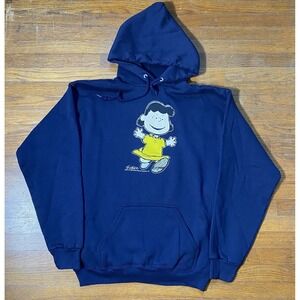 Vintage 90s Peanuts Lucy Double Sided Hoodie Charles Schulz Size Men's Medium